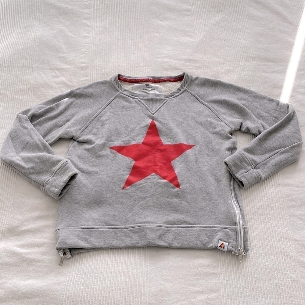 Sunshine Park Jolie Star Side Zip Sweatshirt Size Medium - Picture 2 of 8